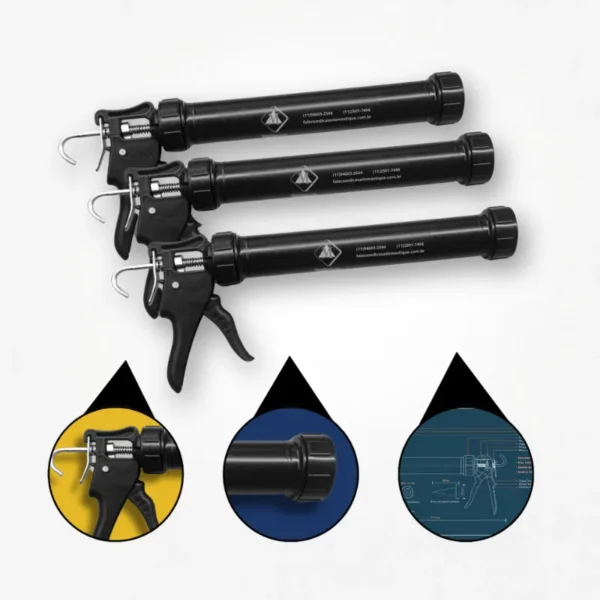 Aplicador para mastique pu 40 sache - 3 unidades